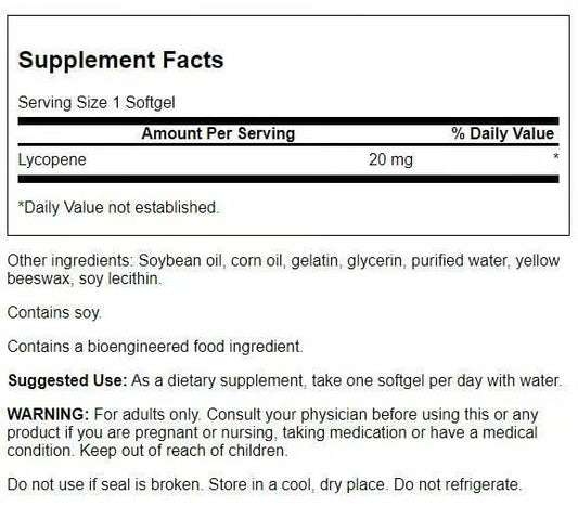 Close-up of Lycopene softgels