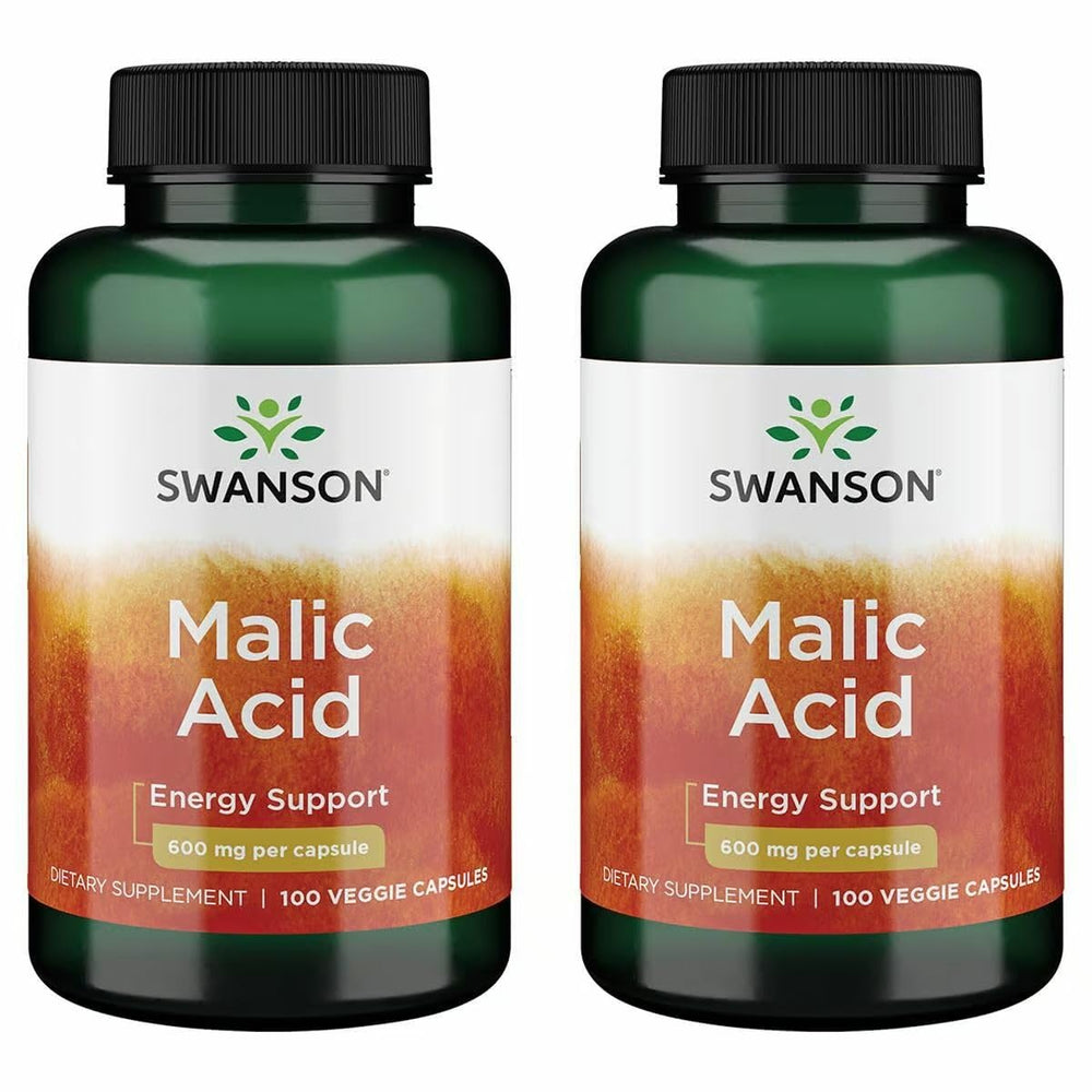 Swanson Malic Acid 600mg bottle label