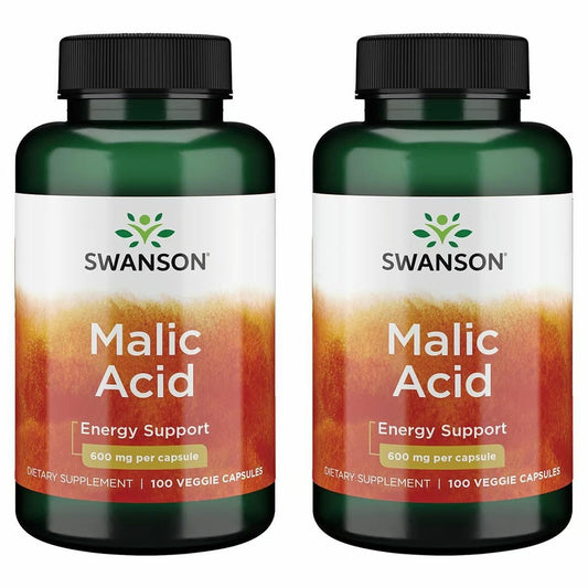 Swanson Malic Acid 600mg bottle label