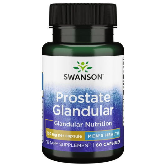 Swanson Raw Prostate Glandular 150 mg bottle - front view