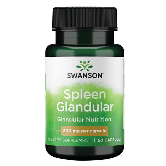 Swanson Raw Spleen Glandular 200 mg - 60 Capsules - Image 1