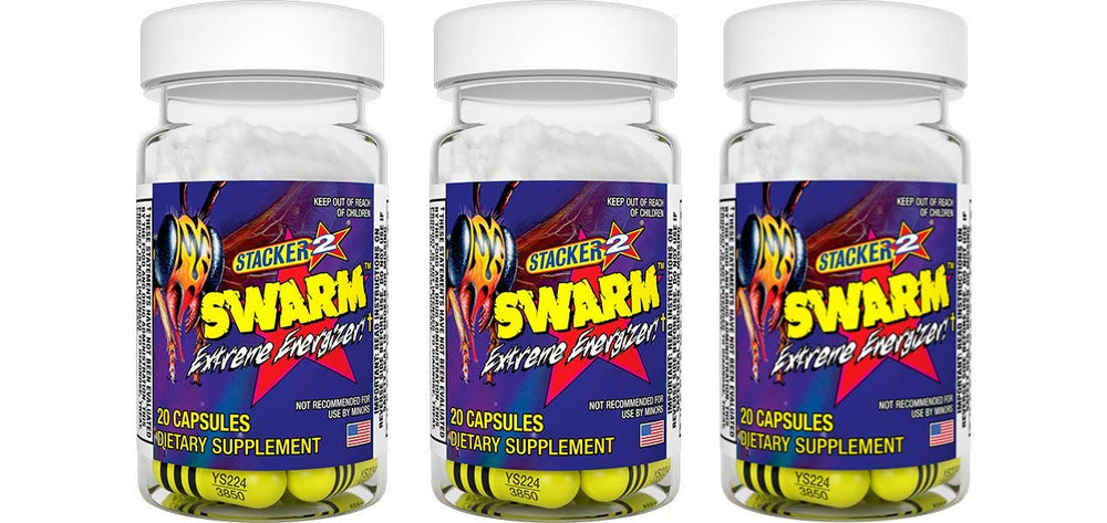 Swarm Extreme Energizer 20 Capsules 3-Pack bottle front view