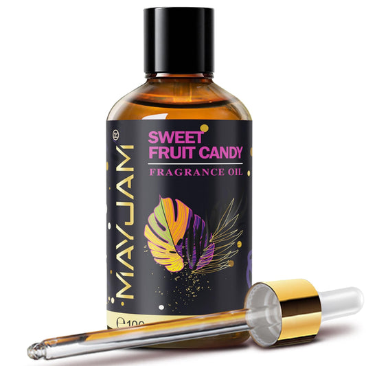 100ml amber glass bottle of Sweet Fruit Candy fragrance oil