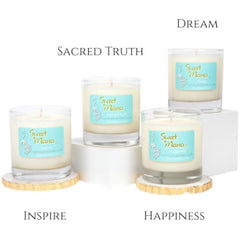 Sweet Mana 9oz luxury candle delivers a long-lasting aroma.