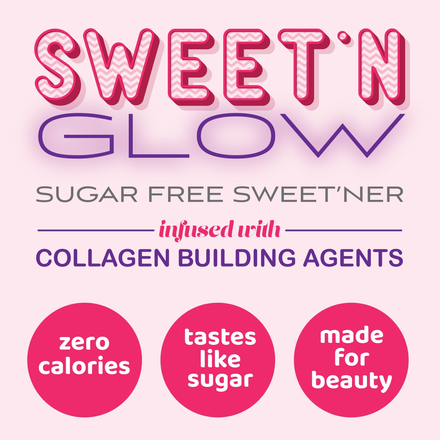Close-up of collagen-building ingredients in Sweet N Glow