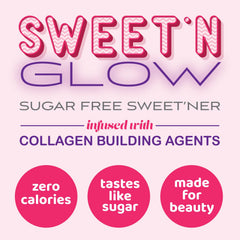 Close-up of collagen-building ingredients in Sweet N Glow