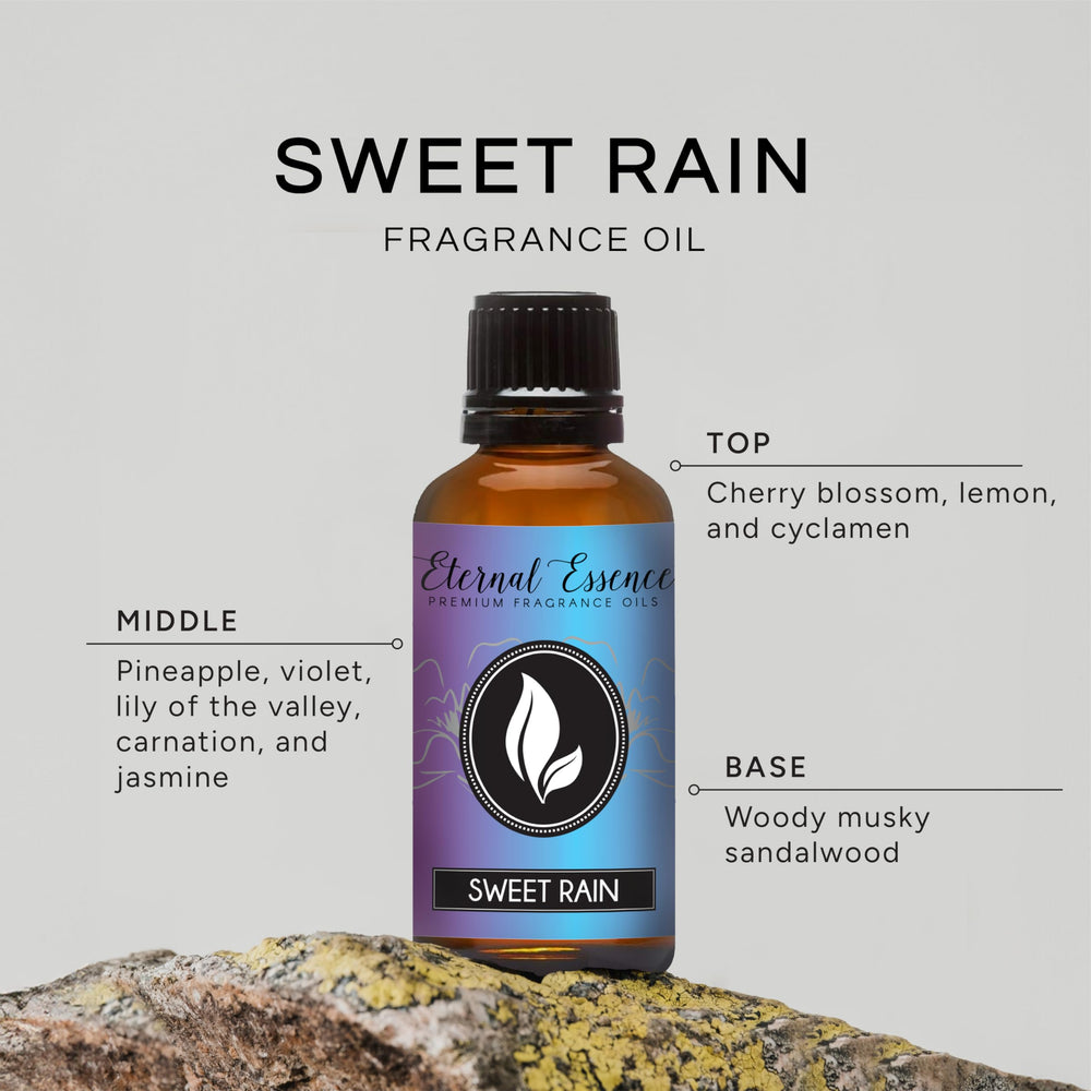 Amber glass bottle with dropper cap - Sweet Rain