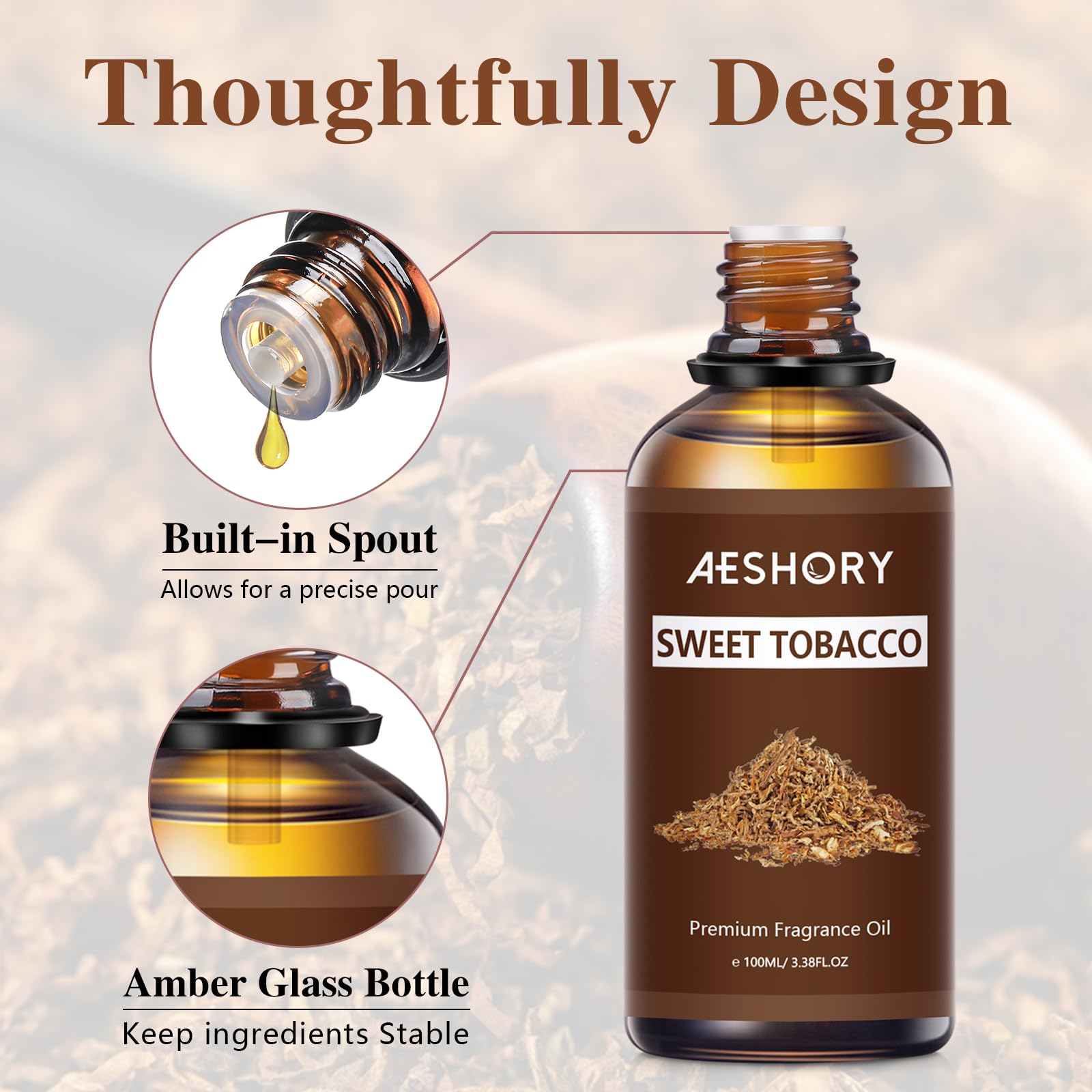 Label on Sweet Tobacco Fragrance Oil bottle