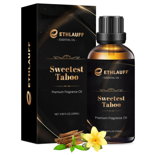 Sweetest Taboo fragrance oil 3.38oz bottle with luxurious label