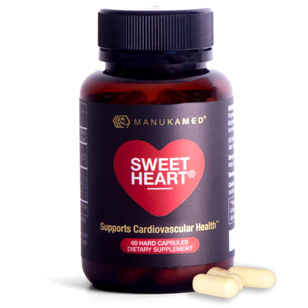 SweetHeart cholesterol support supplement bottle label