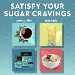 Keto-friendly zero-calorie stevia powder packets