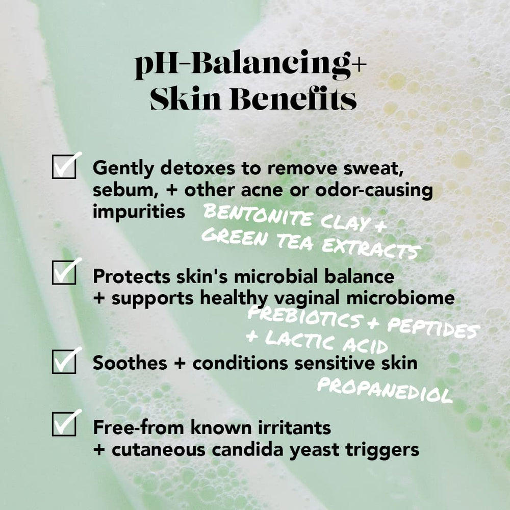 SweetSpot Labs microbiome balancing feminine wash closeup highlights gentle formula for sensitive skin cleansing.