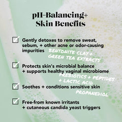 SweetSpot Labs microbiome balancing feminine wash closeup highlights gentle formula for sensitive skin cleansing.