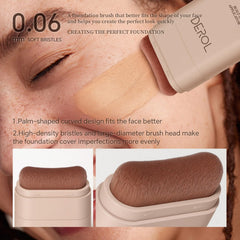 SWETIYOU foundation application on cheek demonstrates balanced, skin-like finish