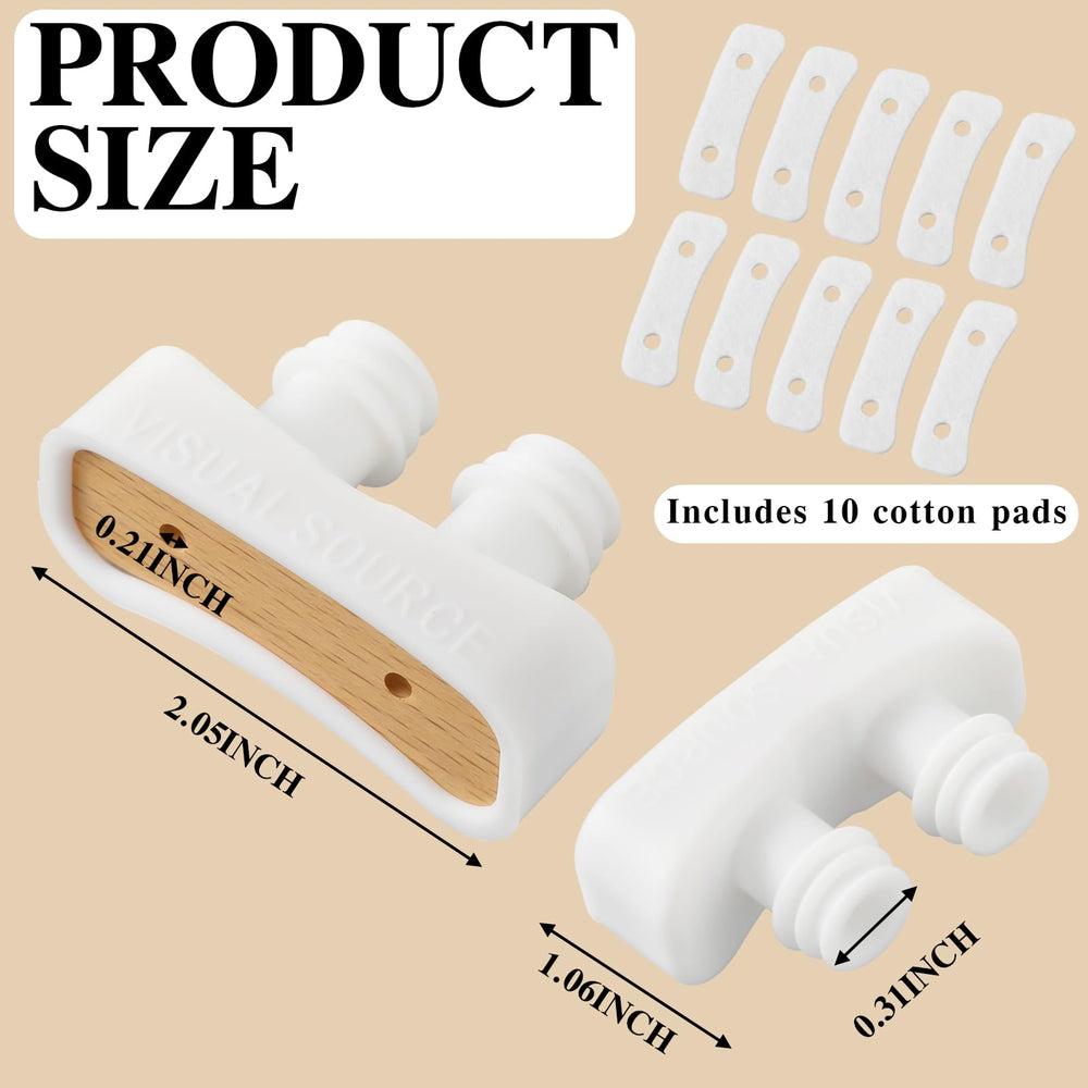 Swiffen nasal inhaler wicks with cotton for customizable essential oil use.