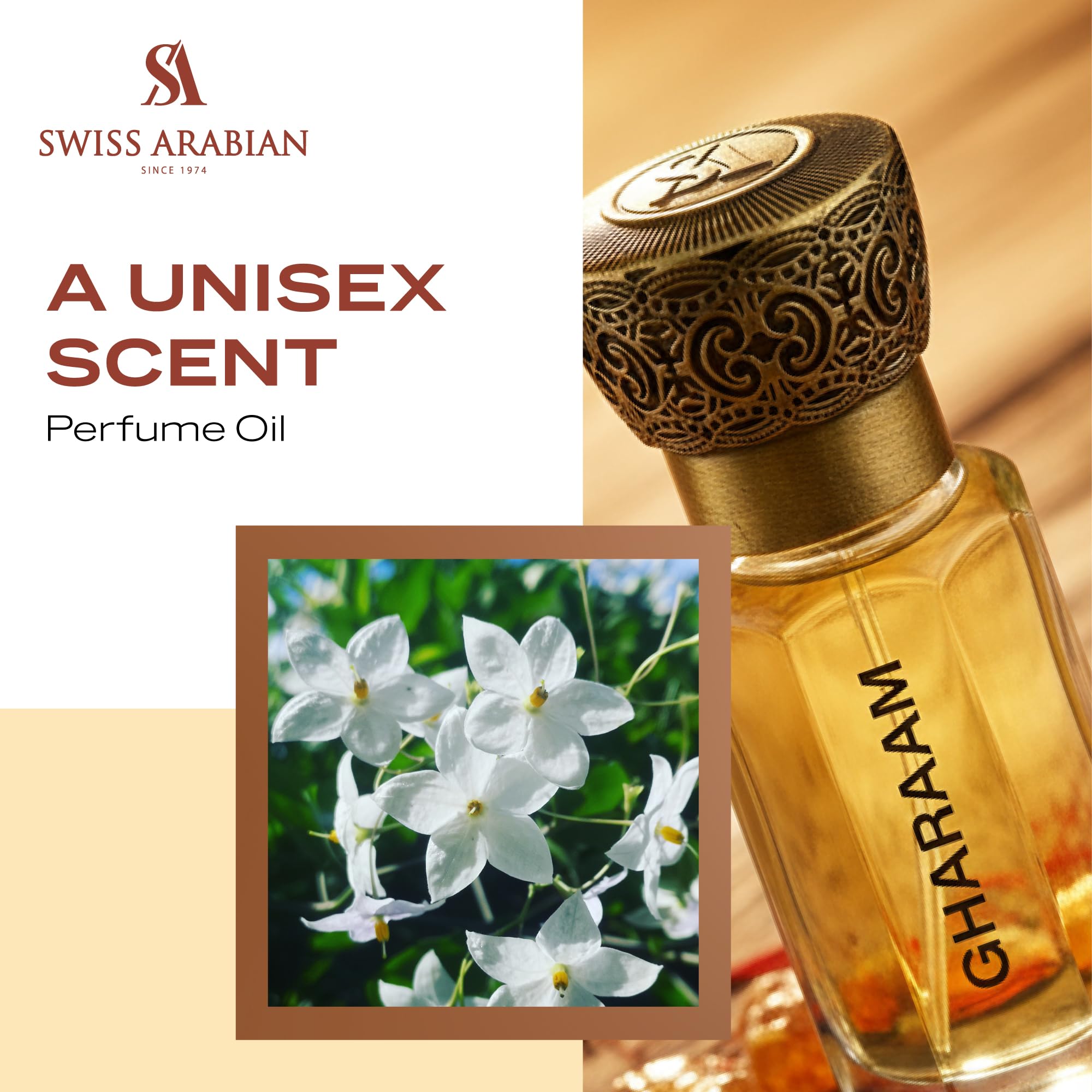 Swiss Arabian Gharaam travel-size bottle ready for daily carry