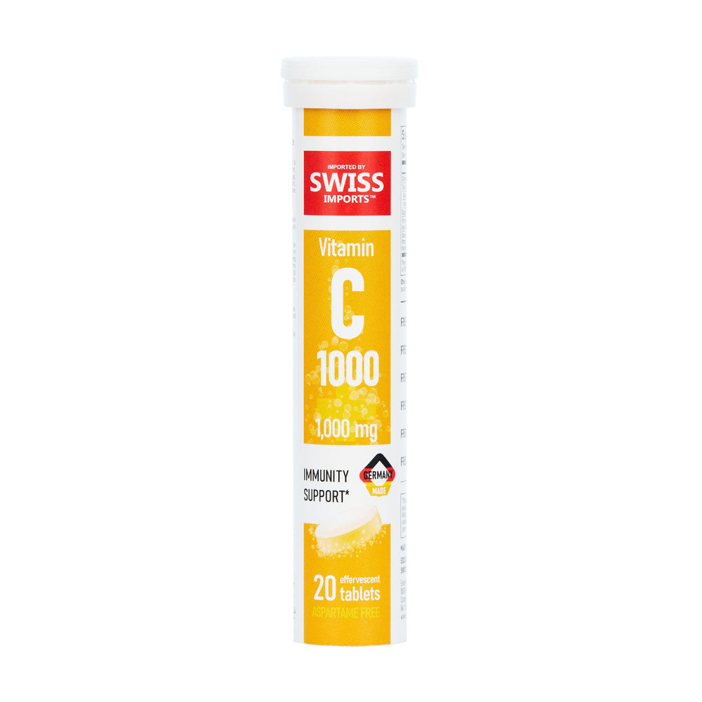 Swiss Imports Effervescent Vitamin C 1000mg 6-pack with 120 tablets