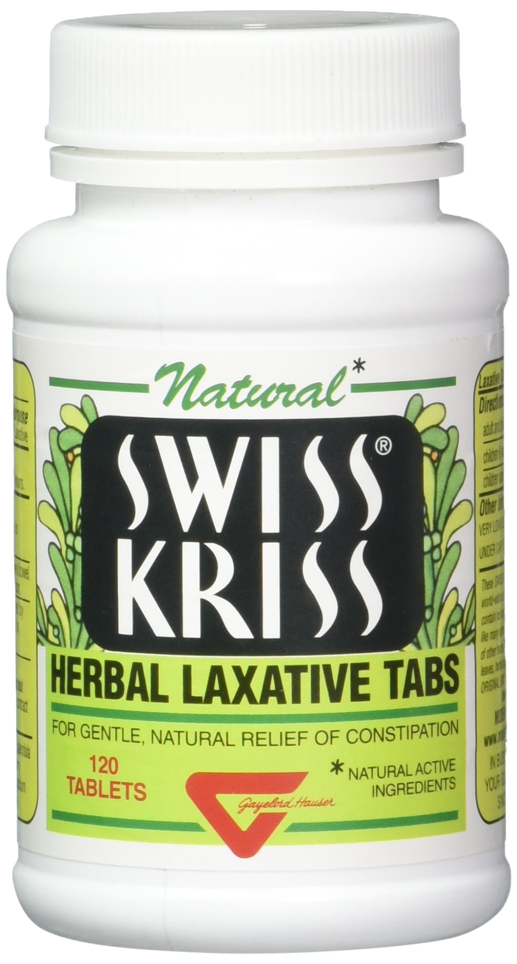 Swiss Kriss senna leaves indicating natural laxative action
