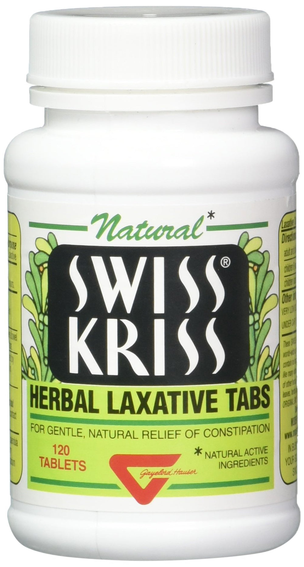 Swiss Kriss senna leaves indicating natural laxative action