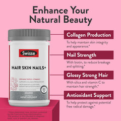 Product label showing Biotin, Milk Thistle and Vitamin C