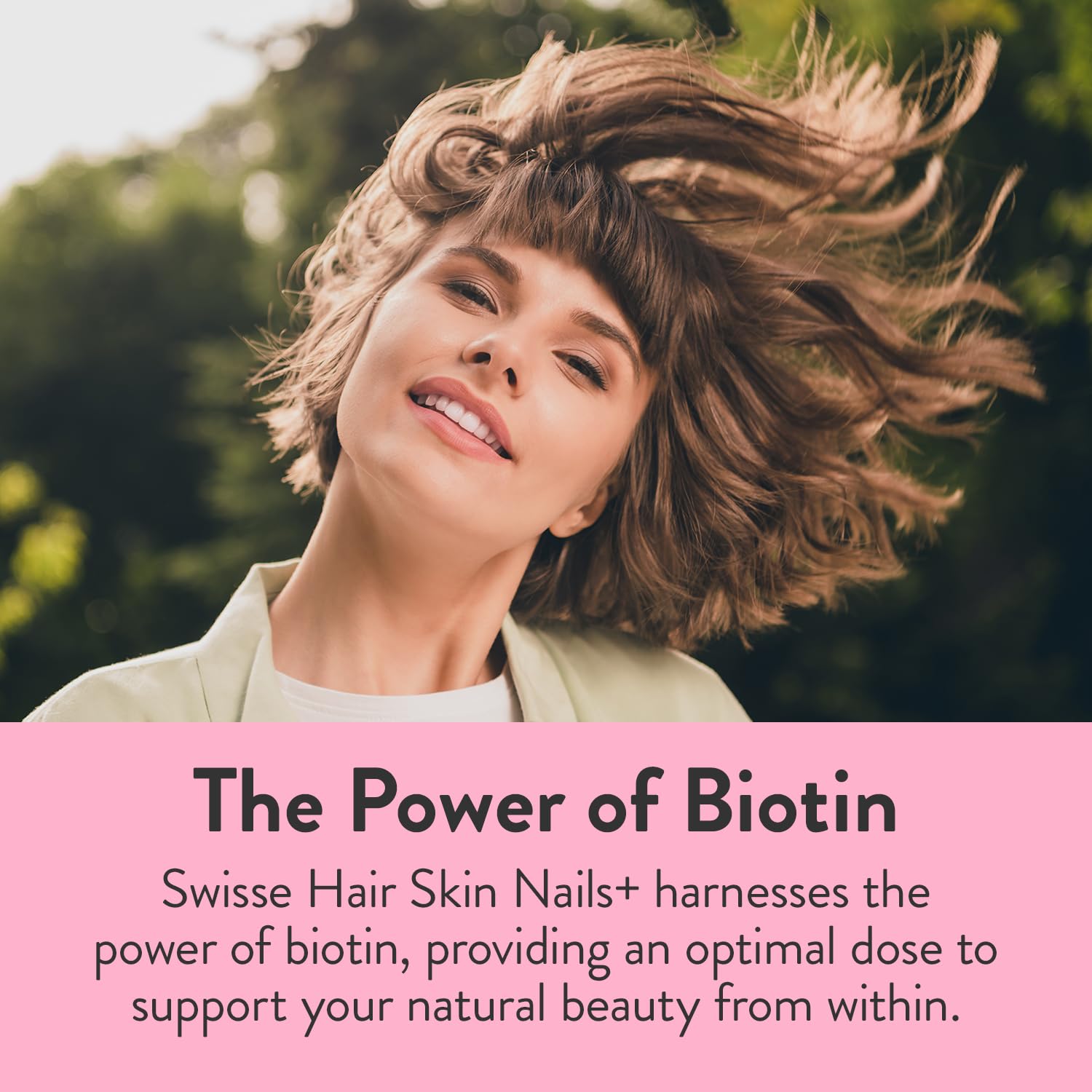 Biotin tablets close-up
