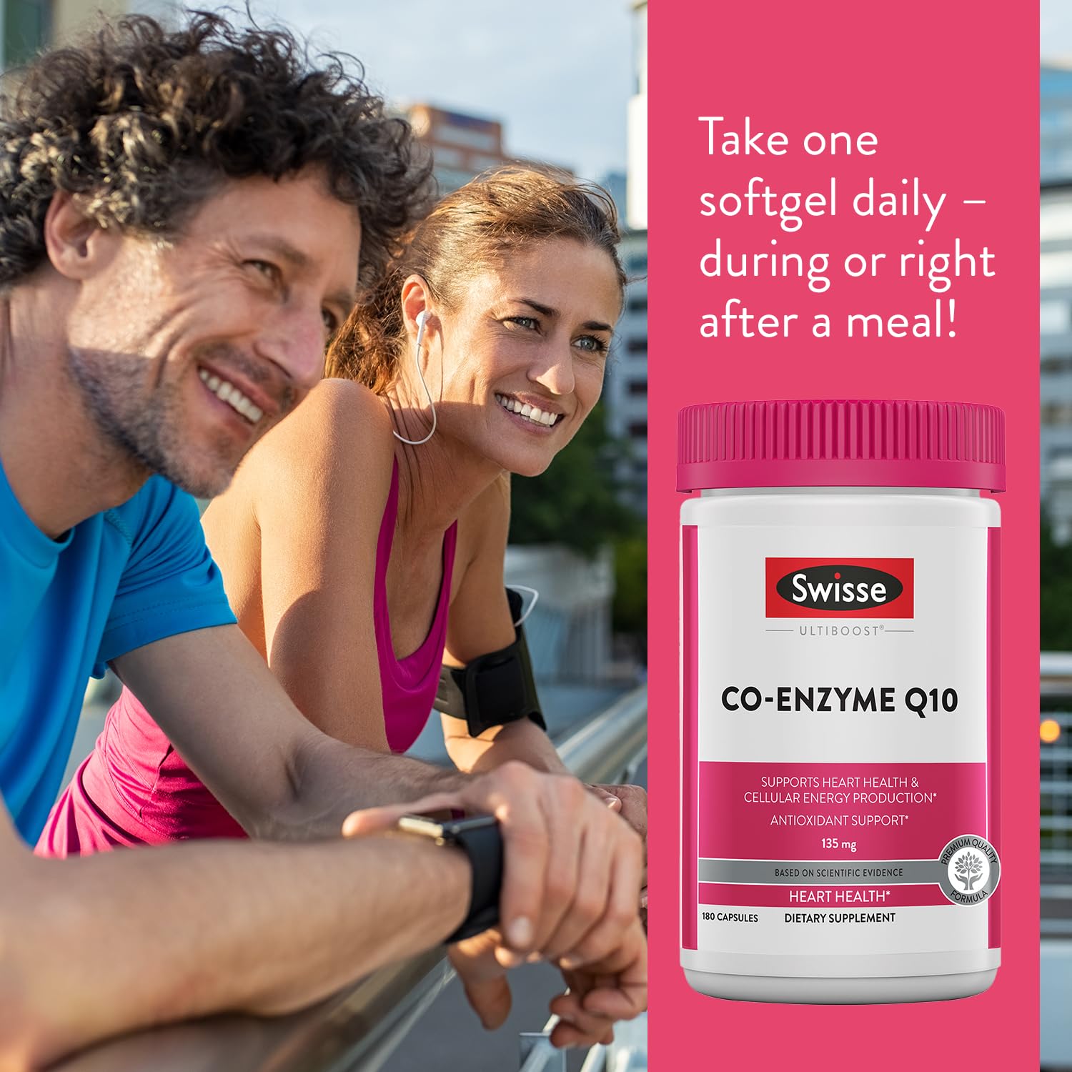 Nutrition facts label for Swisse CoQ10