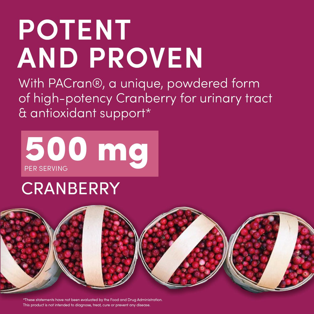 Cranberry capsules 500mg for urinary tract health