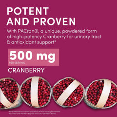 Cranberry capsules 500mg for urinary tract health