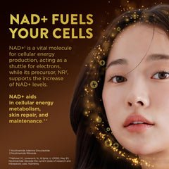 NAD+ Calm Skin bottle label highlighting Niagen ingredient
