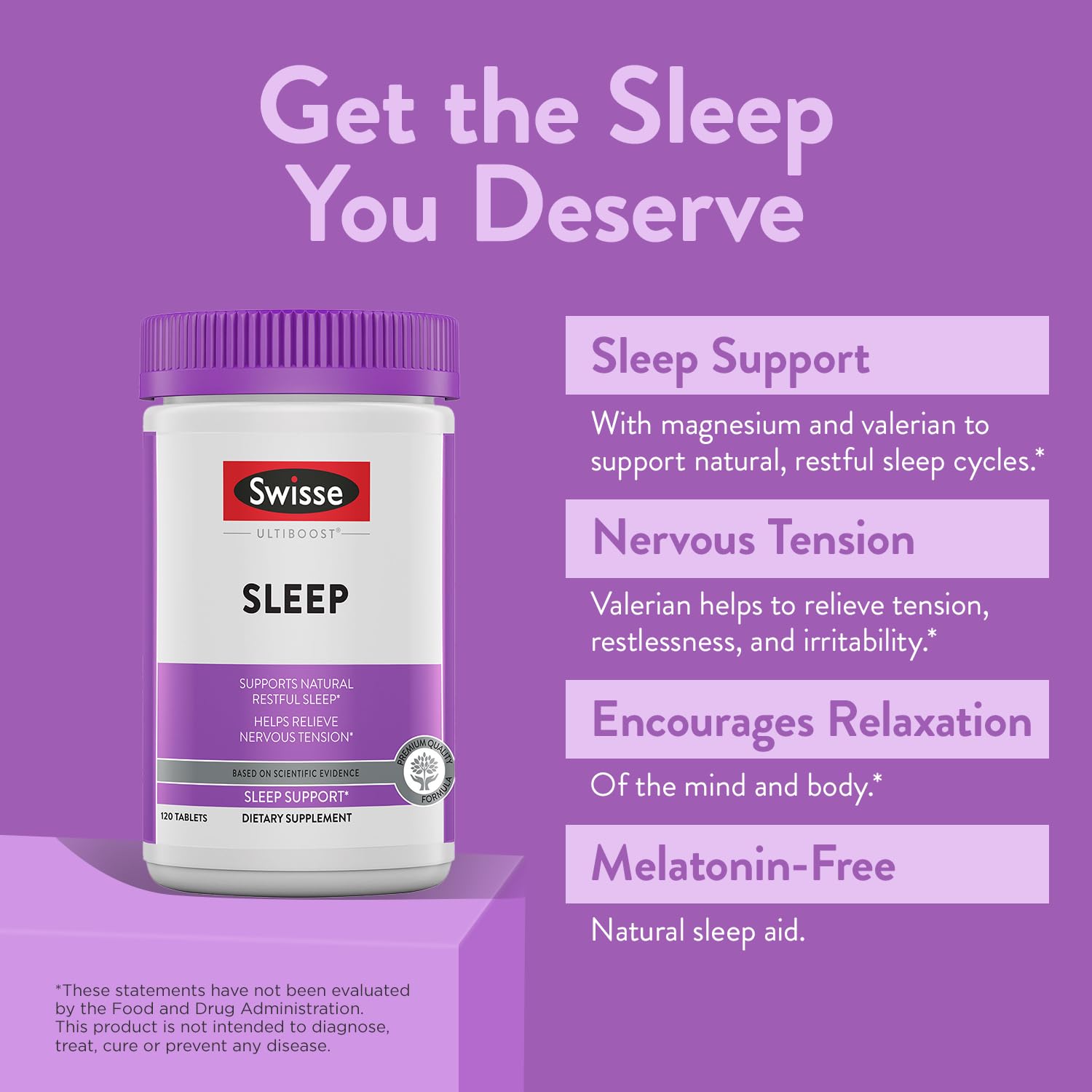 Close-up of Swisse Sleep Valerian Root Capsules
