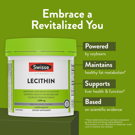 Close-up of Swisse Soy Lecithin softgels