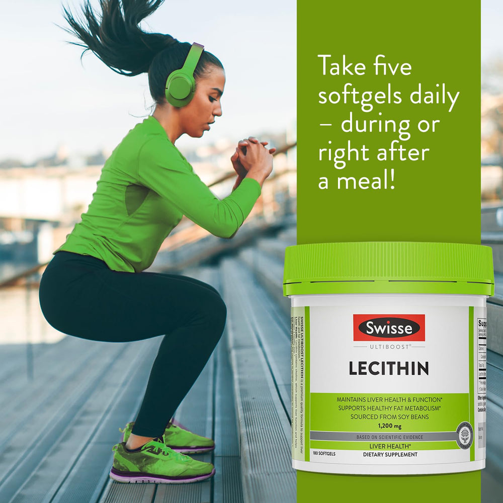 Swisse Soy Lecithin 180 softgels bottle