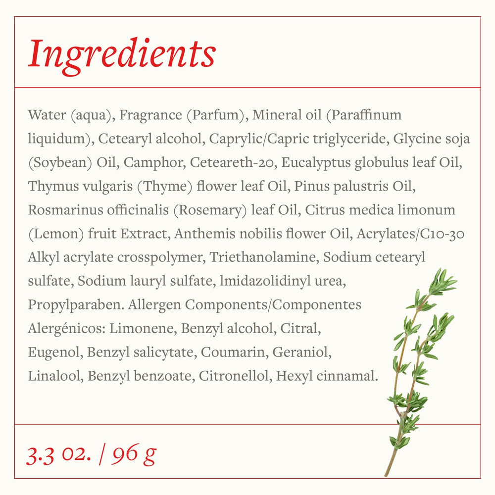 Relaxation scene with SwissJust Thyme Cream 96g