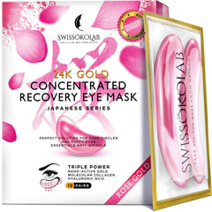SWISSÖKOLAB 24k gold eye patch for depuffing and hydration.