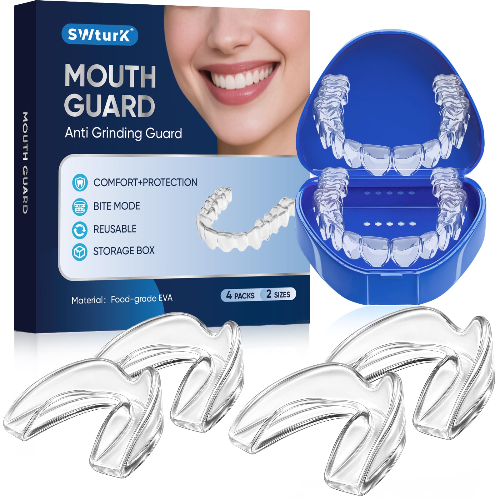 SWturK mouth guard for night clenching — front view