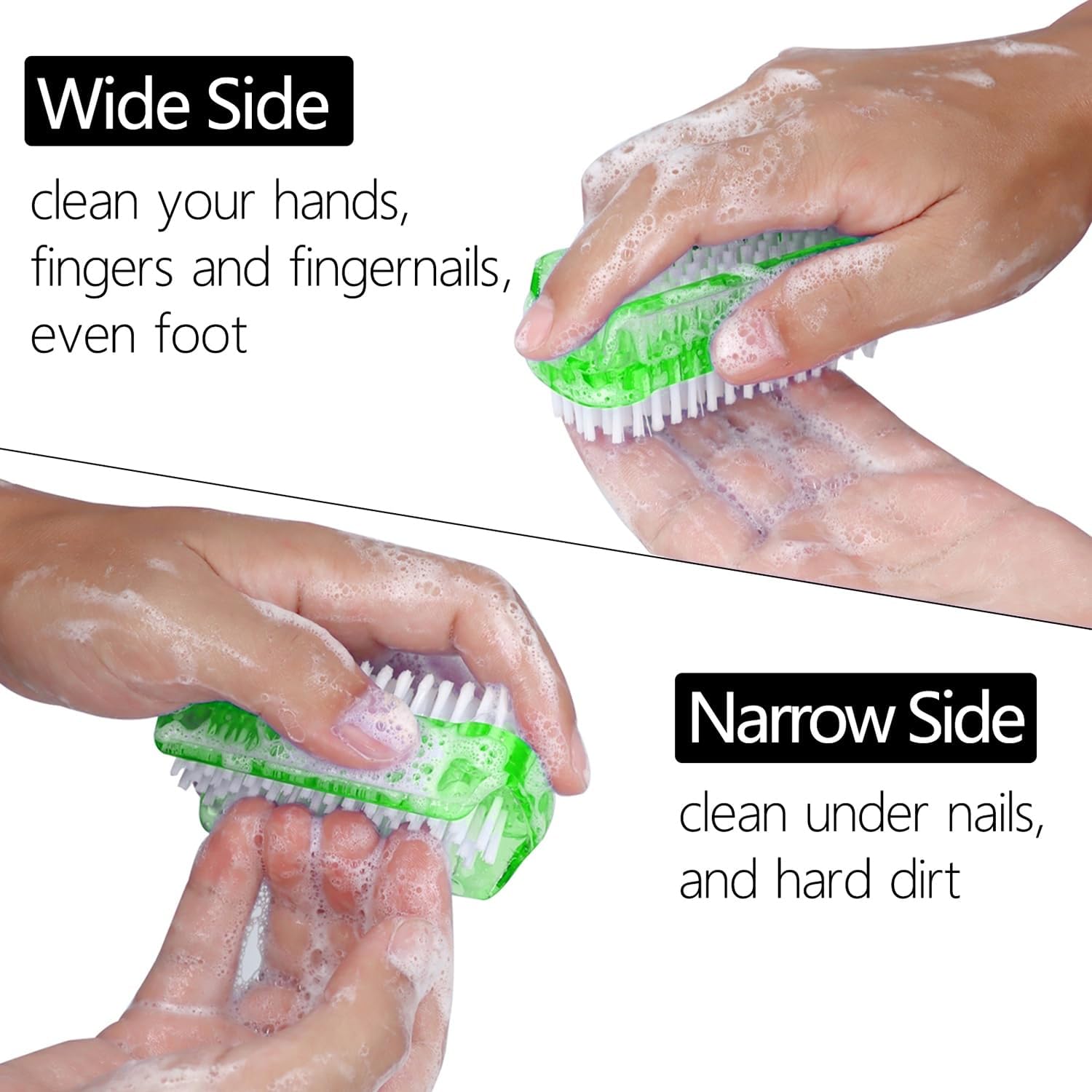 Sxmqhy ergonomic grip nail brush, easy scrubbing and control