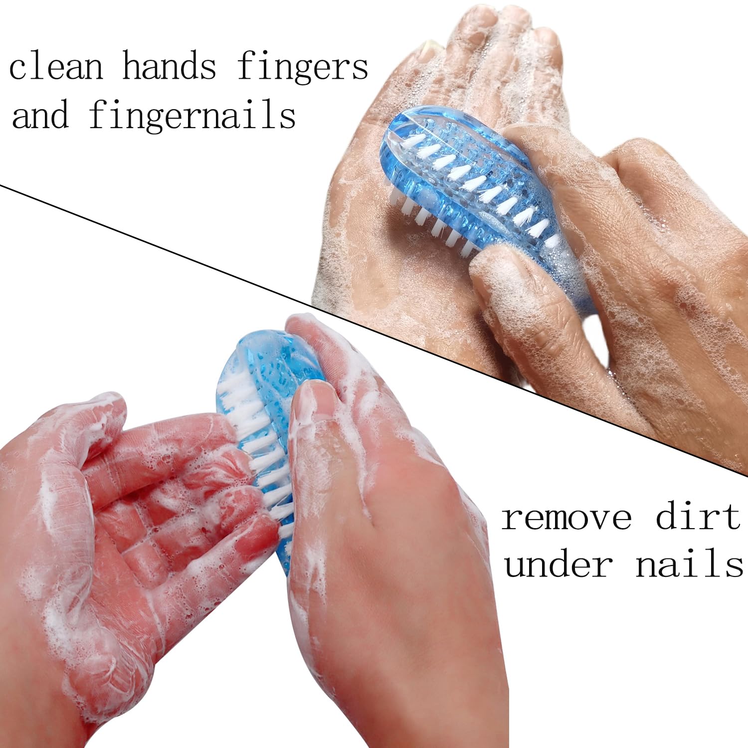 Sxmqhy nail brush pink, ergonomic handle for comfortable scrubbing