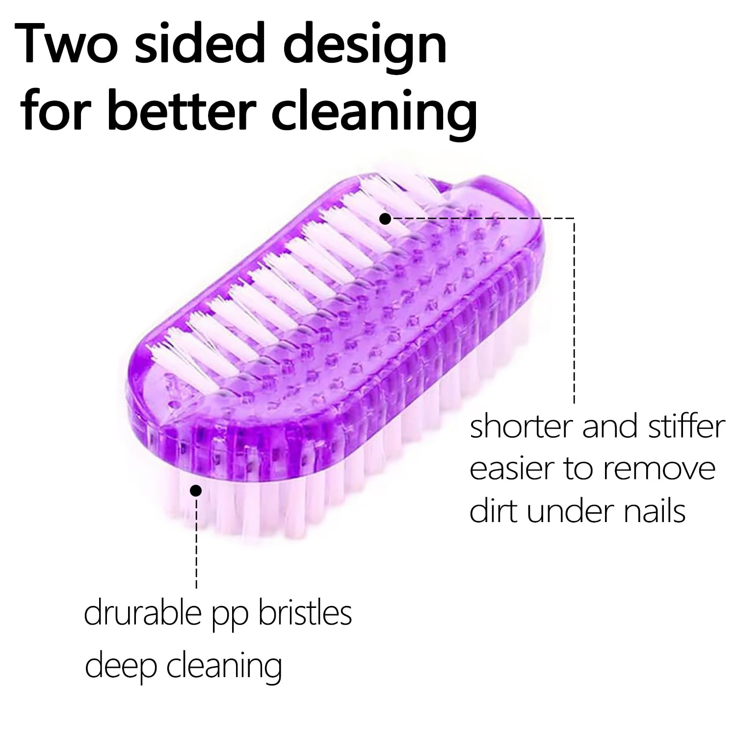 Sxmqhy nail brush purple, firm grip for easy dirt removal from nails