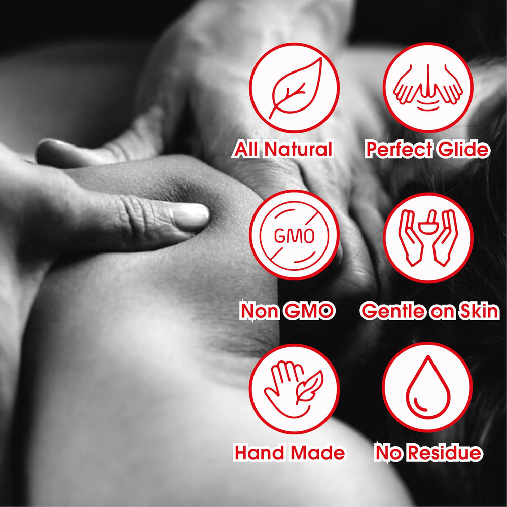 Ingredients and chocolate scent of SXO edible massage oil