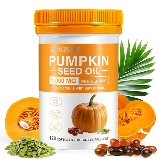 SXOSXO pumpkin seed oil capsules bottle label