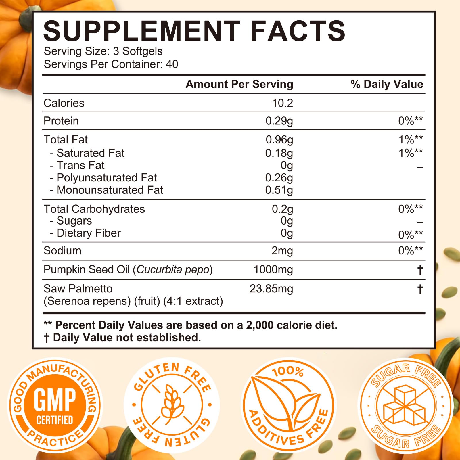 Close-up of cold-pressed pumpkin seed oil capsules