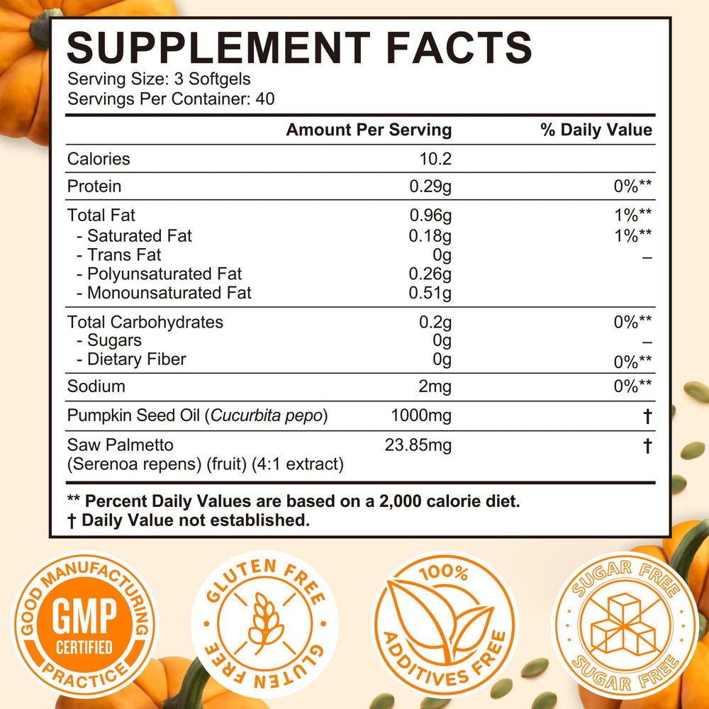 Close-up of cold-pressed pumpkin seed oil capsules