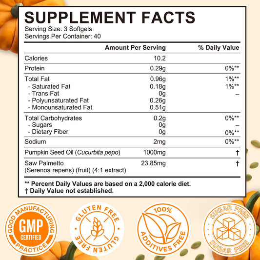 Close-up of cold-pressed pumpkin seed oil capsules