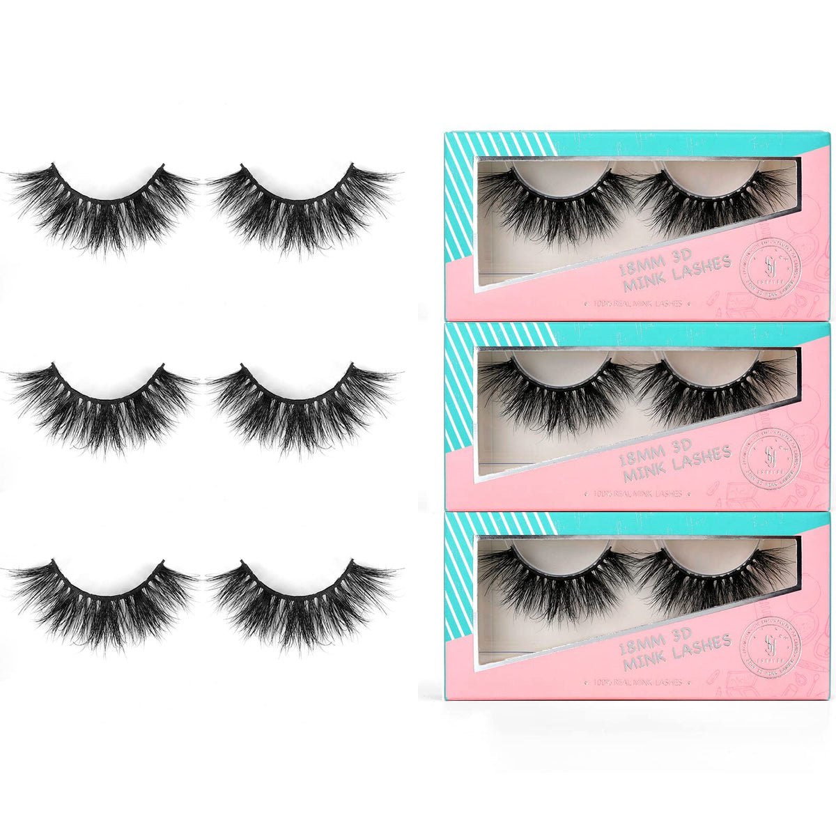 SY SHUYING 18mm mink lashes deliver a natural look with subtle volume for daily wear.