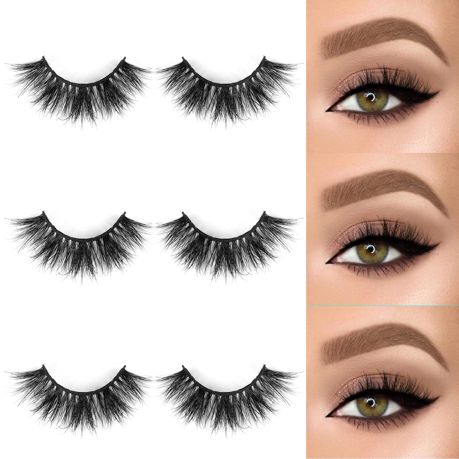 SY SHUYING 3D mink eyelashes provide fluffy, dimensional depth for special occasions.