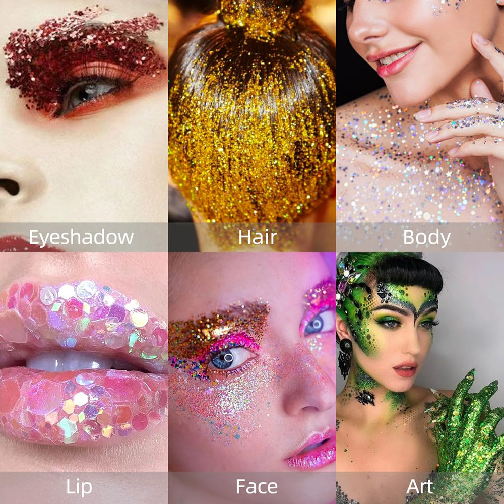 SYPAFG Glitter Stick on body gives subtle to bold glow