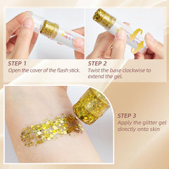 SYPAFG Glitter Stick removal with warm water and soap