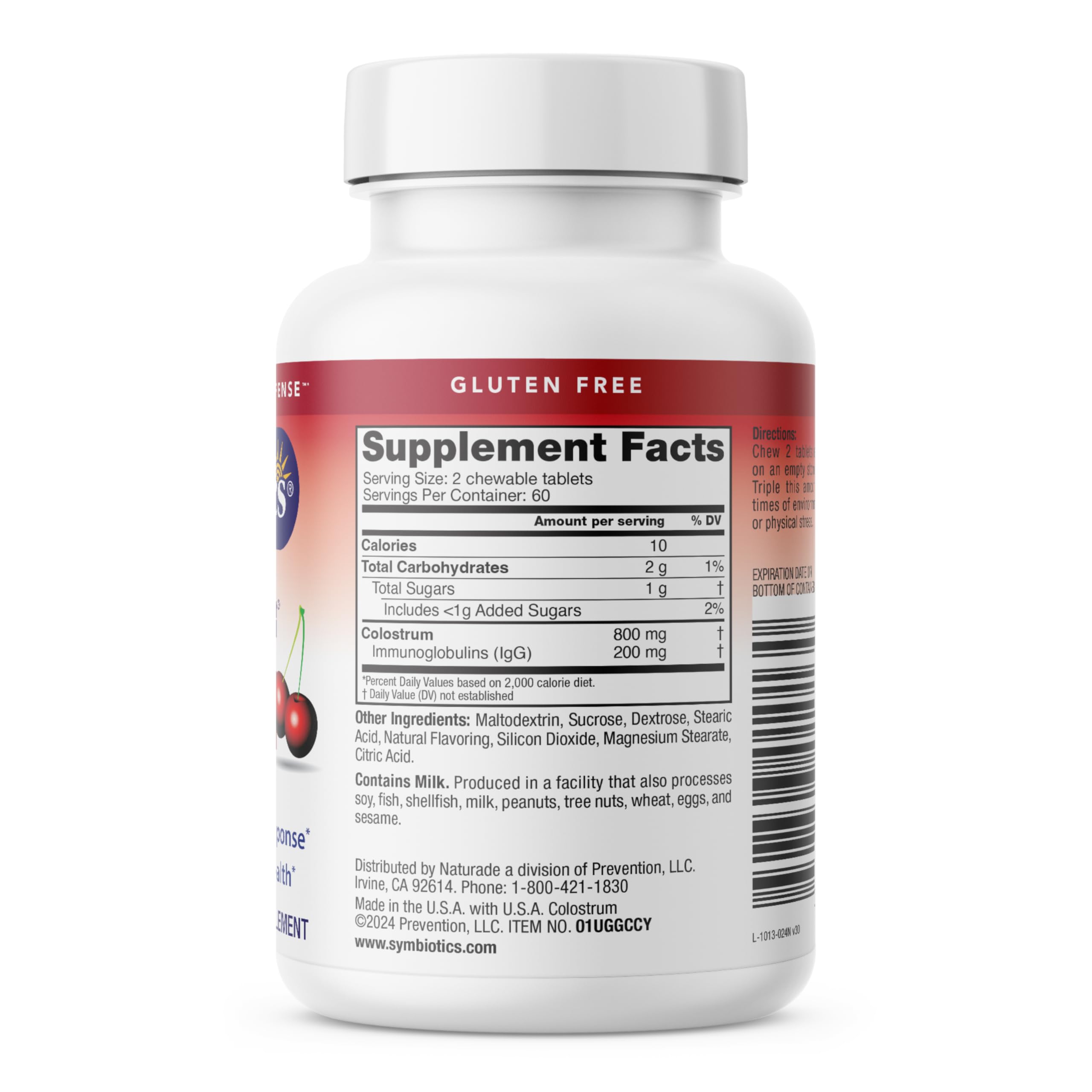 Close-up of Wild Cherry chewables from Symbiotics Colostrum Chewables Plus