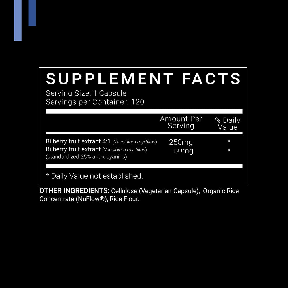 Label close-up showing 1000mg and 25% anthocyanins