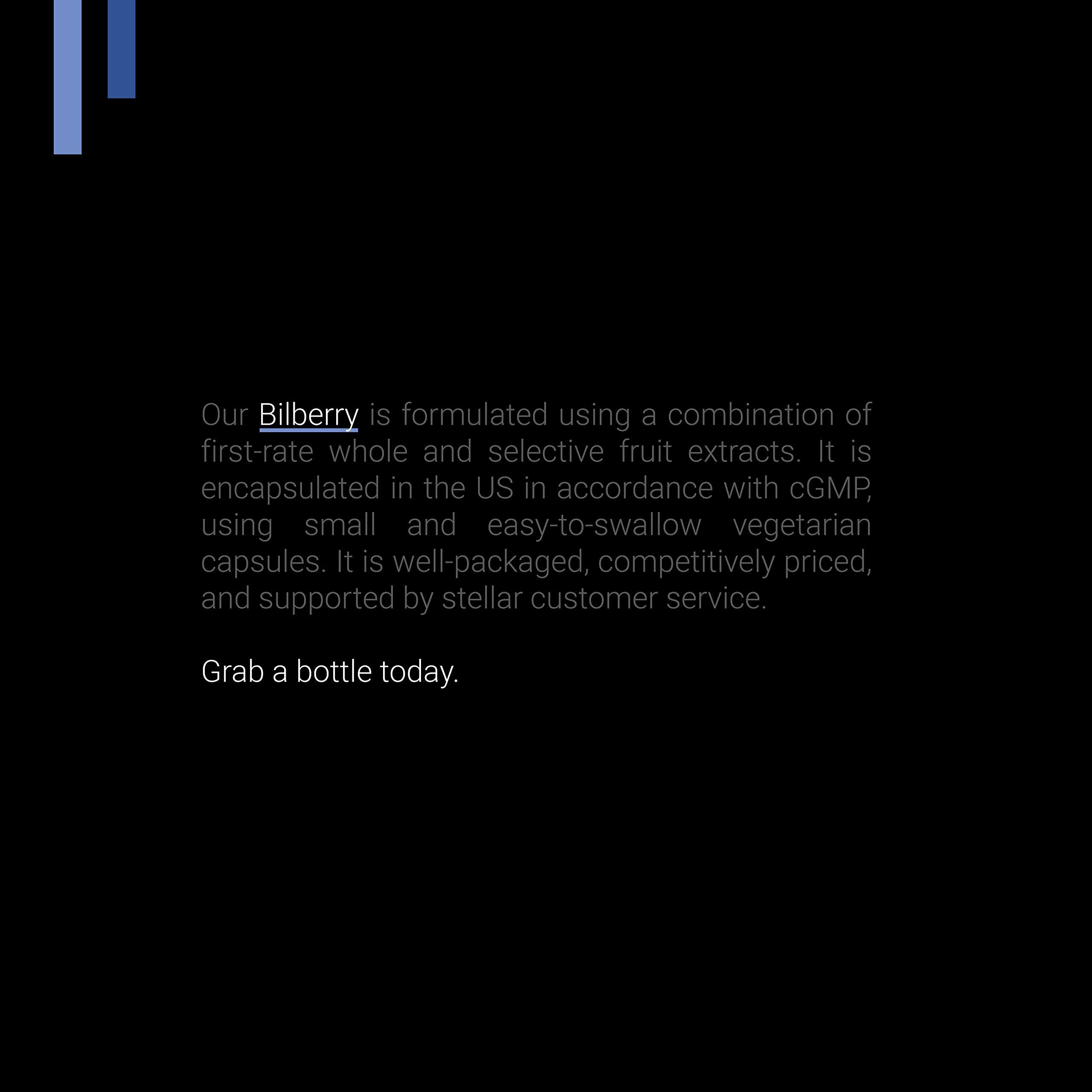 European bilberry origin / source of bilberry extract